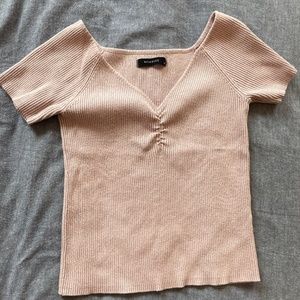 pink basic top